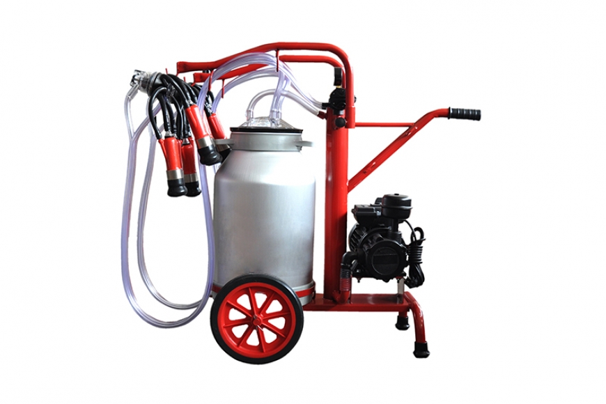 MC 3184 - MILKING MACHINE WITH PIPE TANK WITH ALUMINUM BUCKET